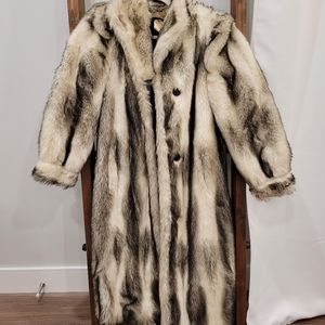 Vintage 60s Faux Mink Fur Coat